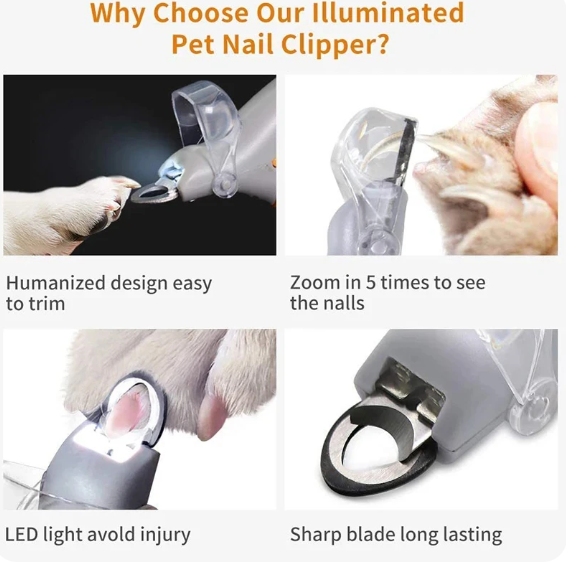 Professional LED Pet Nail Clipper Scissor